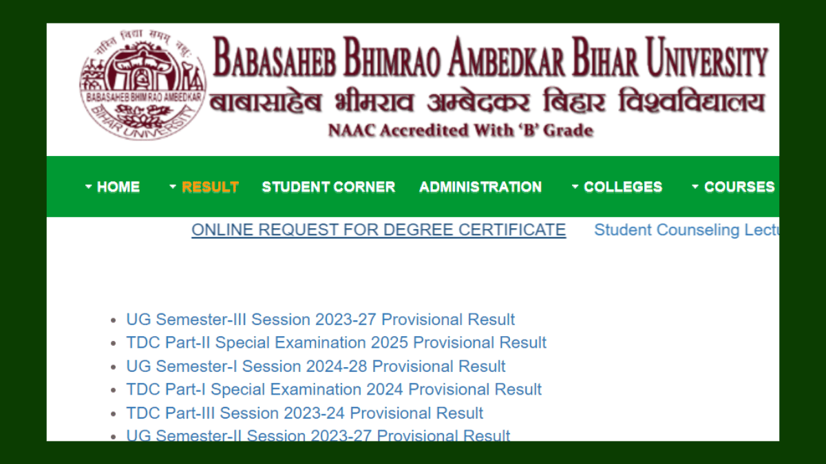 TDC Part-II Special Examination 2025 Provisional Result